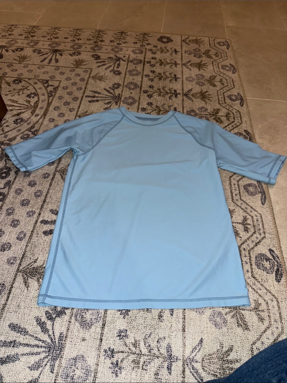 J Crew-Crewcuts Blue Short Sleeve Rash Guard Top